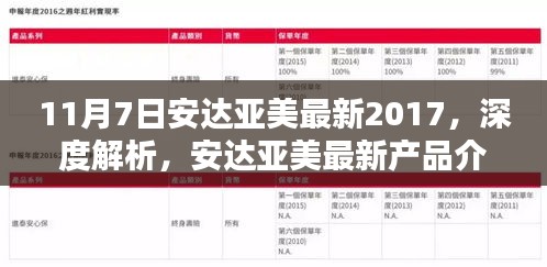 安达亚美最新产品深度解析与评测报告（2017年11月版）