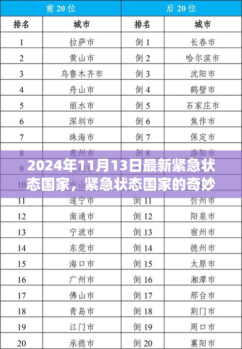 紧急状态国家的奇妙日常，2024年11月13日的温馨故事与紧急状态国家的最新动态