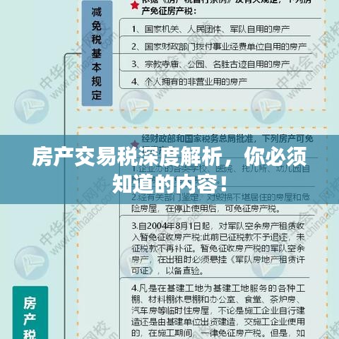 房产交易税深度解析，你必须知道的内容！