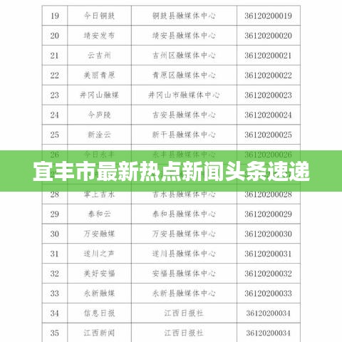 宜丰市最新热点新闻头条速递